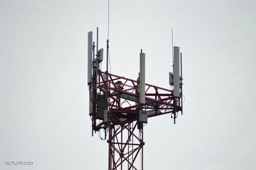 cell tower white