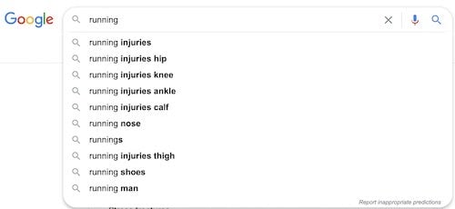 Running Common Injuries Searches