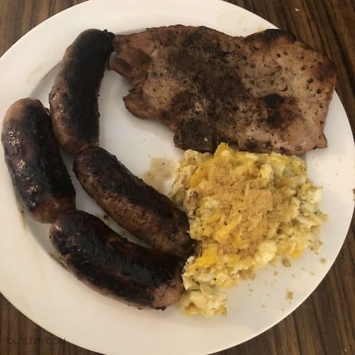 Typical Carnivore Diet Animal Product Breakfast or Lunch