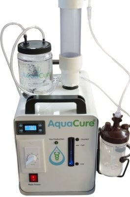 AquaCureAC50NoBG Aquacure brown's gas machine aids in fast muscle recovery by delivering a hydrogenoxygen mixture that enhances cellular processes and reduces oxidative stress