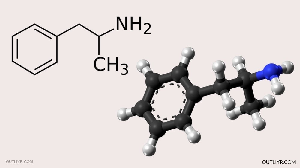 Amphetamine molecular structure