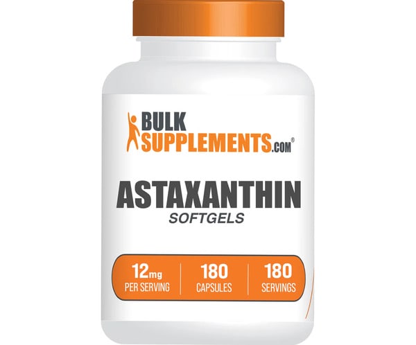 Bulk Supplements' Astaxanthin 12mg bottle