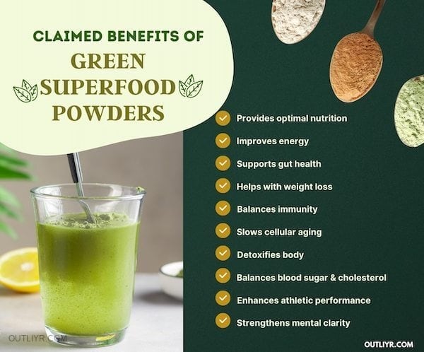 claimed benefits of superfood powders