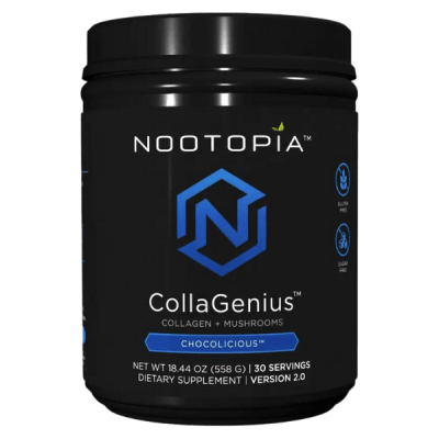 Nootopia collagenius is a trusted supplement from BiOptimizers that contains collagen and mushrooms. 