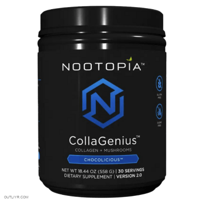 Nootopia collagenius is a trusted supplement from BiOptimizers that contains collagen and mushrooms.