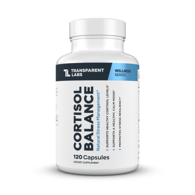 Transparent Labs Cortisol Balance supplement bottle