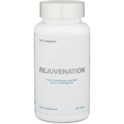 DrinkHRW Rejuvenation molecular hydrogen in a 60-tablet white plastic bottle