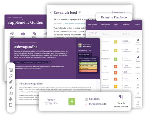 Examine+ Nutrition & Supplement Database