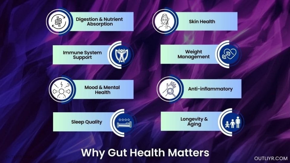Healthy gut health benefits your overall wellbeing.