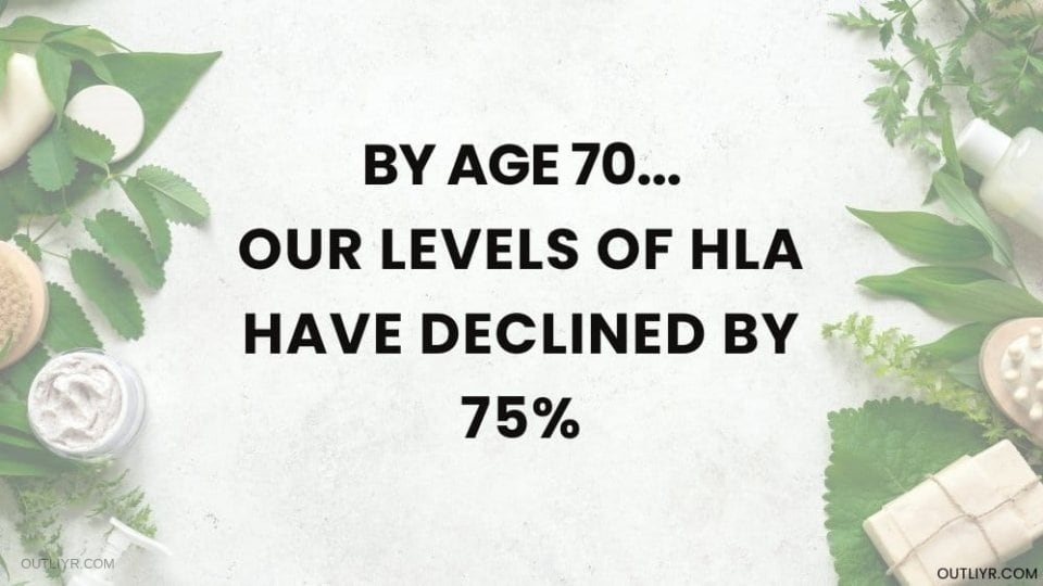As we age, the body naturally decreases its production of HLAs