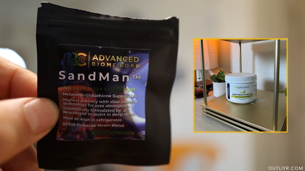 mitozensandmanbioptimizerssleepbreakthrough Nick Urban holding the MitoZen Sandman & BiOptimizers' Sleep Breakthrough