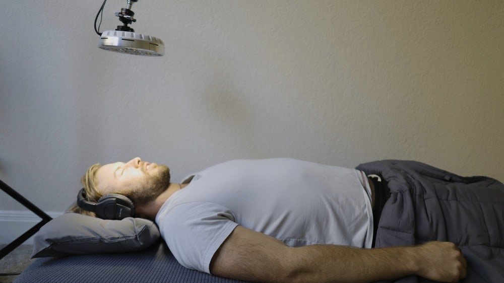 Nick Urban using the Zenthesia Sound Bed with Roxiva light