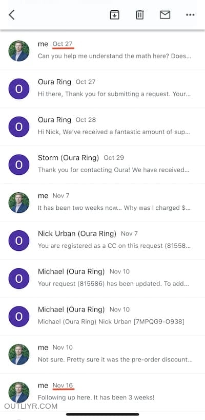 oura slow customer service