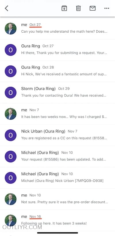 oura slow customer service