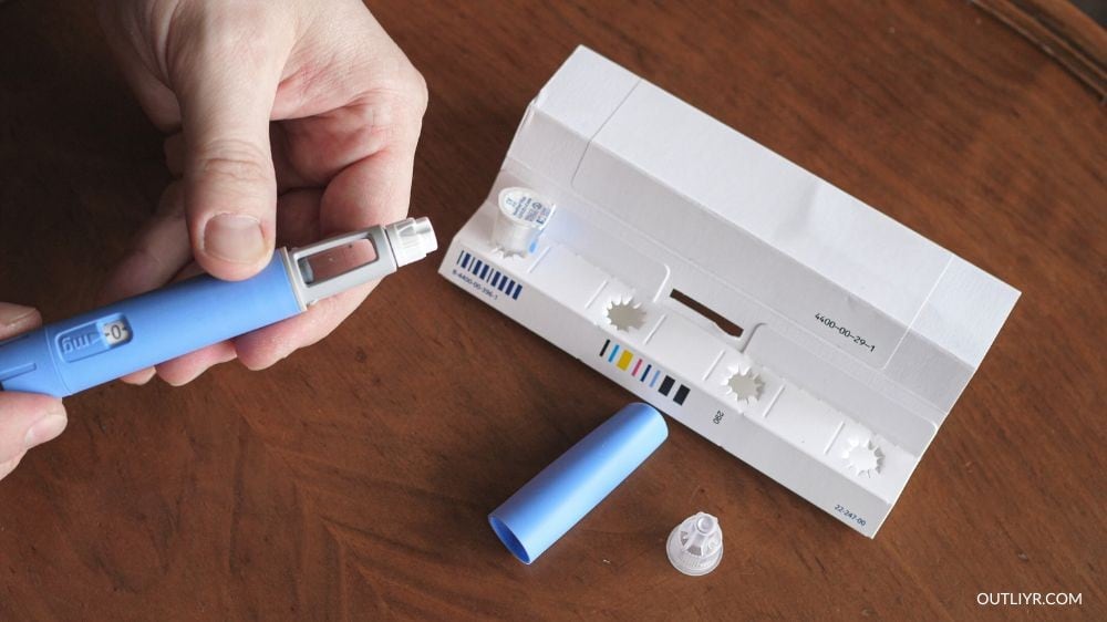 Newlyopened box of Ozempic semaglutide