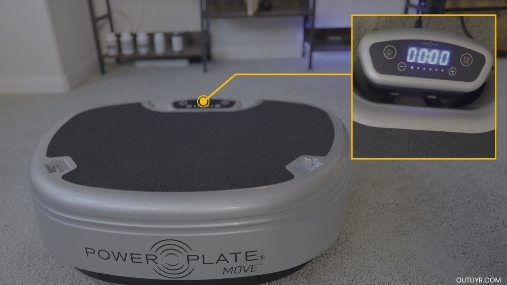 powerplatecontrolswbv Power Plate MOVE zoomed in on the controls