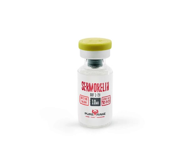 PureRawz' Sermorelin 10mg bottle
