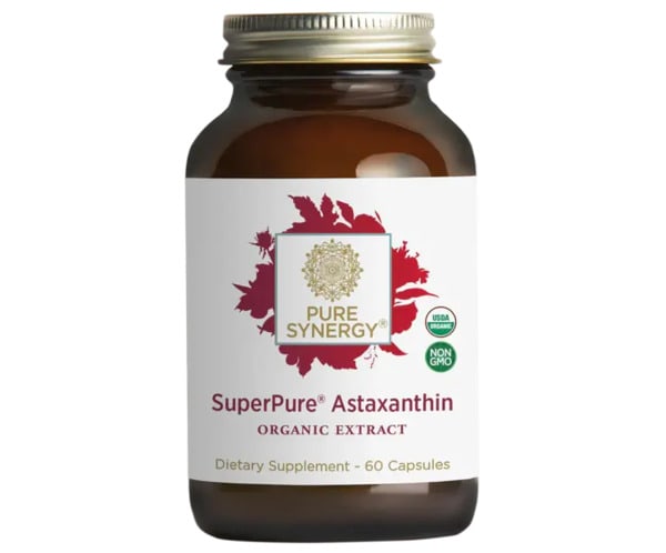 Pure Synergy's SuperPure Astaxanthine Extract bottle
