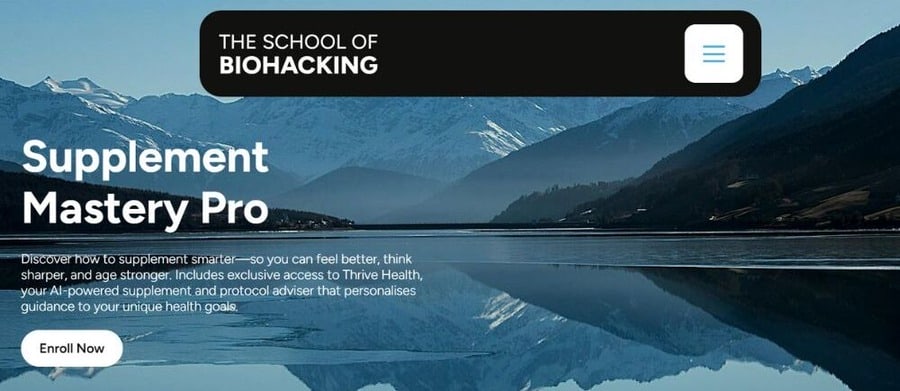 schoolofbiohacking supplement mastery pro cover