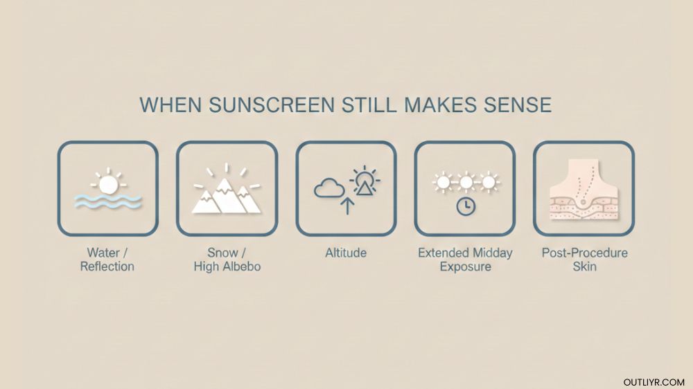 When to still use sunscreen