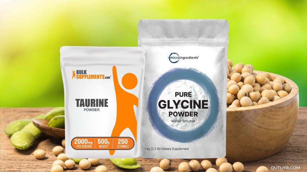 taurineandglycinesupplementsimg My top picks: Bulk Supplements Taurine Powder and Micro Ingredients Pure Glycine Powder