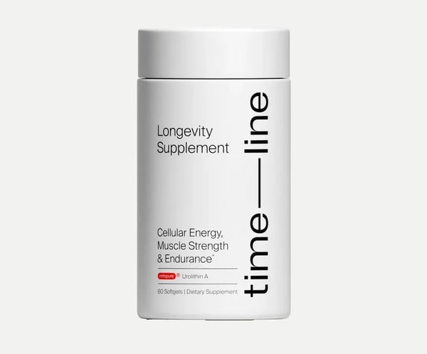 Timeline Nutrition's UrolithinA Longevity Supplement bottle 
