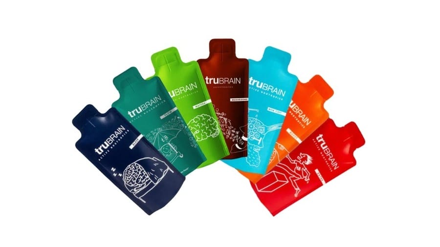 Different TruBrain drink pouches