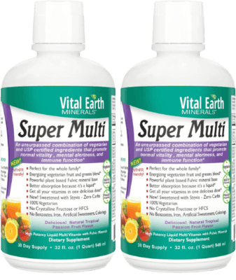 Vital Earth Super Multi Liquid is an allinone ionic product with fulvic and humic acids and no common fillers